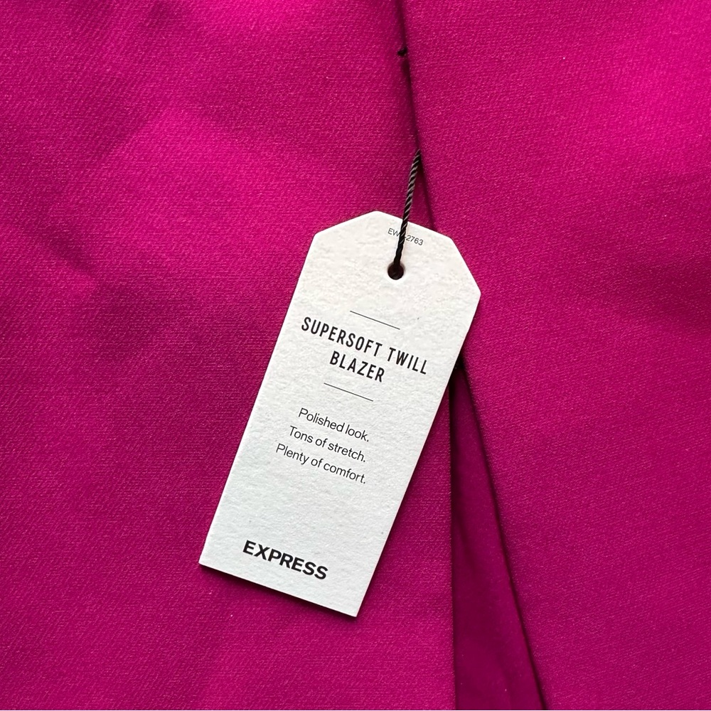 Express Purple Blazer Structured Professional Des… - image 6